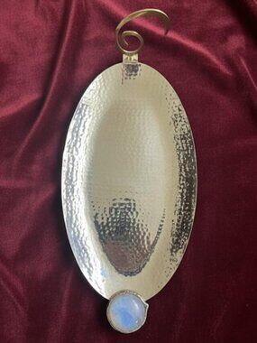 Oval Agate Stainless steel serving tray